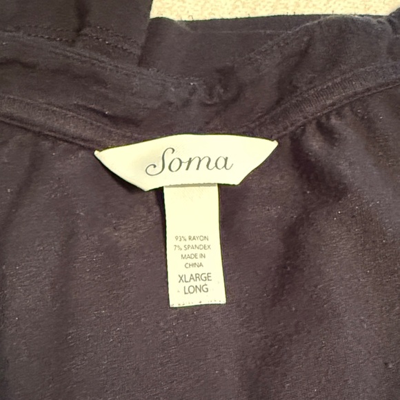 Soma Black and Gray Leopard Pajama Set XLT - Picture 2 of 6